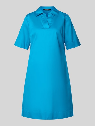 comma Knielanges Kleid mit Tunikakragen Tuerkis 2