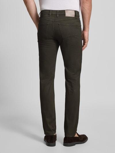 bugatti Modern Fit Hose im 5-Pocket-Design Oliv 5
