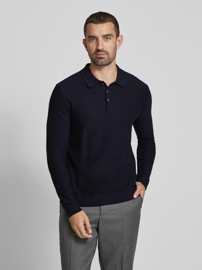 Jack & Jones Premium Strickpullover mit Polokragen Modell 'ANDRI' Dunkelblau 4