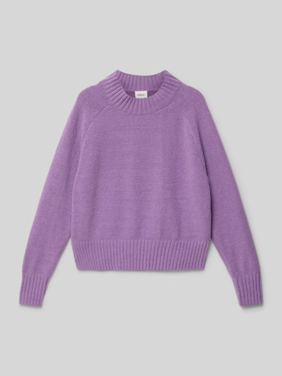 s.Oliver RED LABEL Regular Fit Strickpullover mit Raglanärmeln Lavender 1