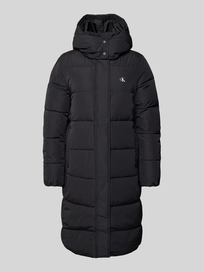 Calvin Klein Jeans Steppmantel mit Logo und Kapuze Black 2