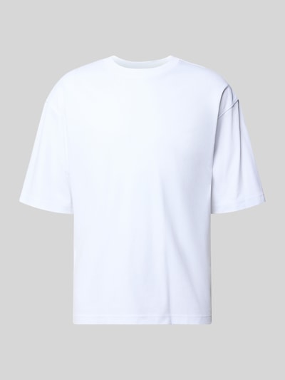 Produktfoto, Relaxed Fit T-Shirt mit Rundhalsausschnitt von JAKE*S STUDIO MEN, reine Baumwolle, kurzärmeliges Design, weiß, glatte Textur