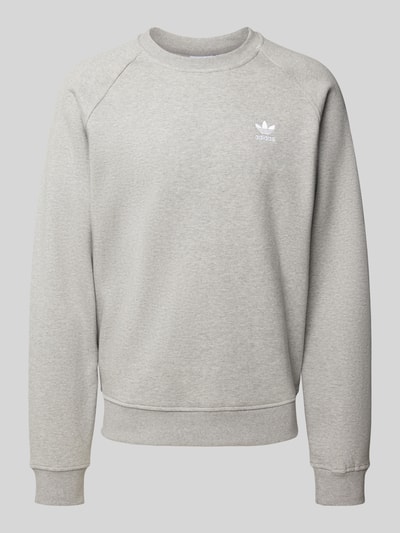 adidas Originals Bluza z wyhaftowanym logo Jasnoszary melanż 2