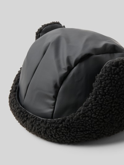 RAINS Mütze mit Futter aus Teddyfell Modell 'Fleece Trapper' Black 2