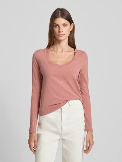 American Vintage Shirt met lange mouwen en V-hals, model 'Gamipy' Oudroze - 4