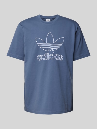 adidas Originals T-Shirt mit Label-Stitching Blau 2