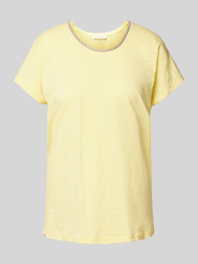 Christian Berg Woman T-shirt met siersteentjes Lichtgeel - 2