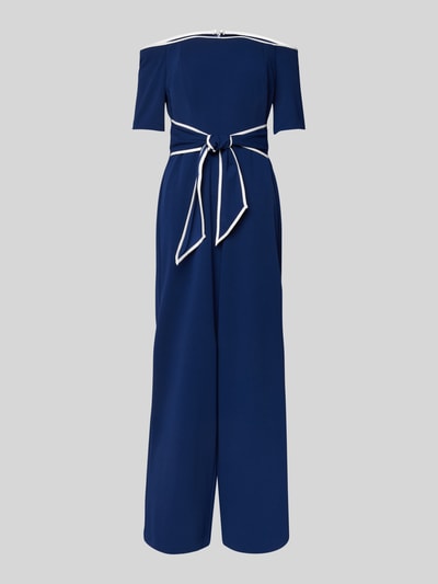 Adrianna Papell Jumpsuit mit Bindegürtel Dunkelblau 2