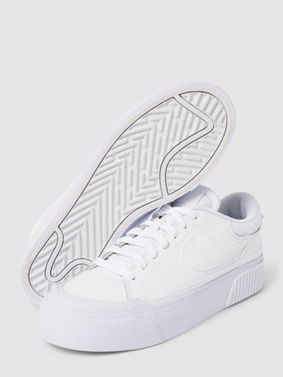 Nike Sneakers van leer in effen design met labeldetail Wit - 3