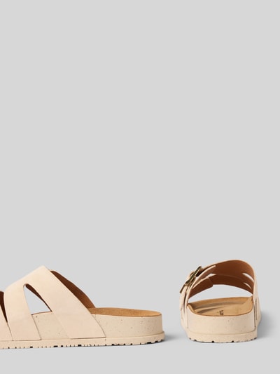 Tamaris Sandały ze skóry ze sprzączką Piaskowy 2