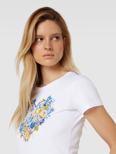 Liu Jo White T-Shirt mit Label-Motiv-Print Offwhite 3