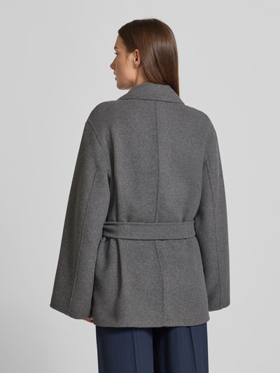 Jake*s Casual Jacke mit Viskose-Anteil in Wickel-Optik Mittelgrau Melange 5