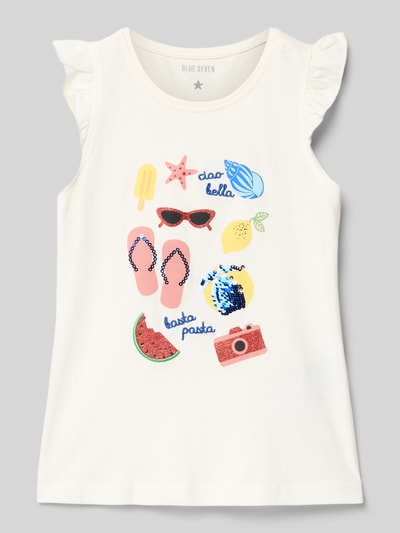 Blue Seven Tanktop mit Motiv-Details Offwhite 1