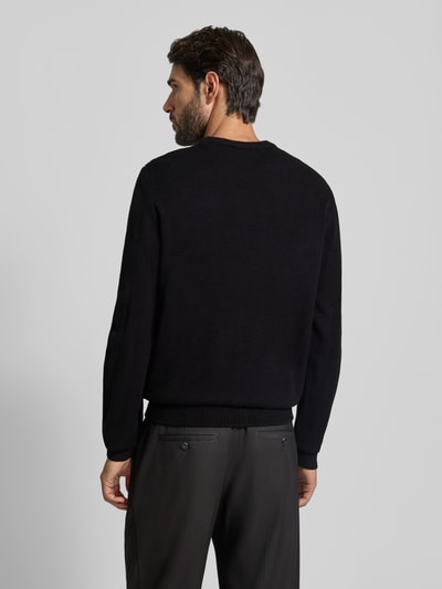 Montego Sweter z dzianiny z prążkowanymi wykończeniami Czarny 5