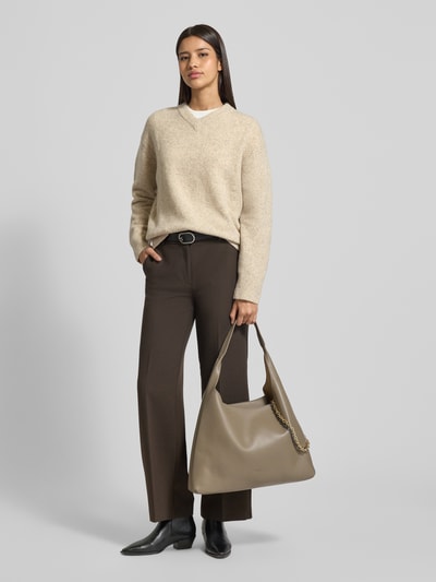 Samsøe Samsøe Strickpullover mit gerippten Abschlüssen Modell 'SAMELODY' Sand Melange 1