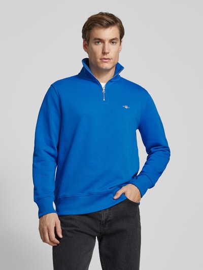 Gant Sweatshirt mit Label-Stitching Royal 4