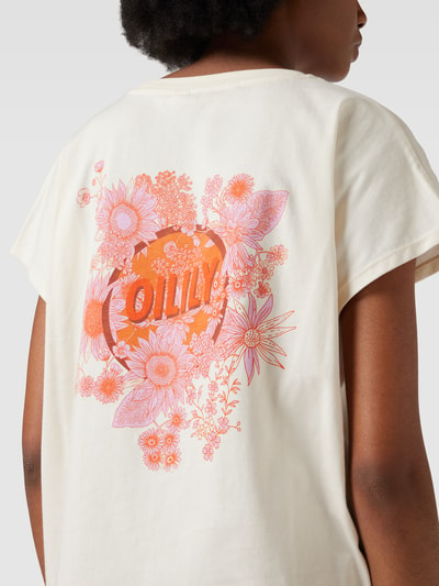 Oilily T-shirt met labelprint, model 'TOYEN' Offwhite - 3