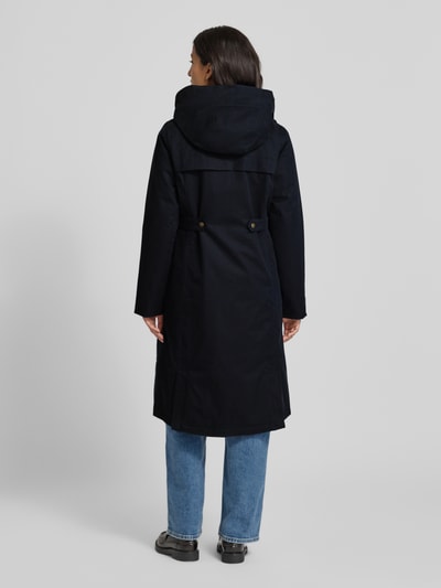 Barbour Regular fit lang functioneel jack van katoenmix, model 'BAMBURGH' Marineblauw - 5