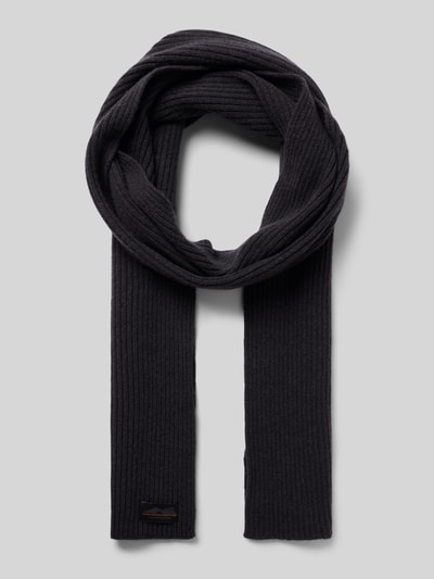 camel active Schal in Strick-Optik aus reiner Wolle Anthrazit 1