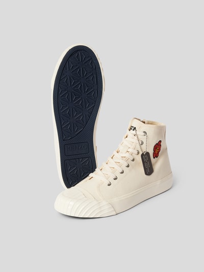 Kenzo High-Top-Sneaker mit Motiv-Stitching Ecru 4