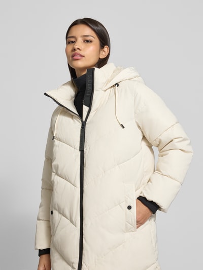 s.Oliver RED LABEL Płaszcz pikowany o prostym kroju z kapturem Złamany biały 3