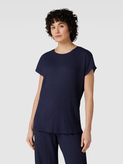 Christian Berg Woman T-shirt met structuurmotief Donkerblauw - 4