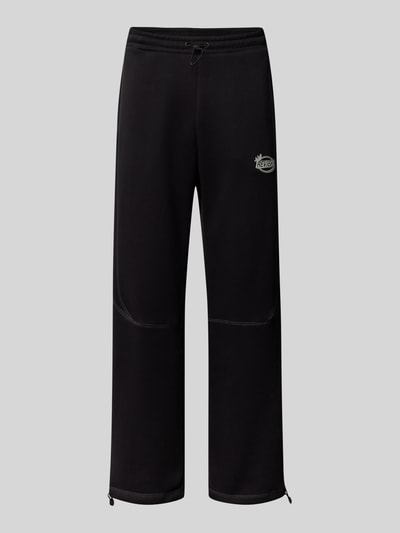 REVIEW Straight Leg Sweatpants mit Label-Print Black 1