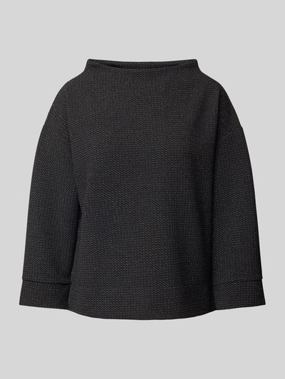 OPUS Pullover mit Strukturmuster Modell 'Gesche' Black 2