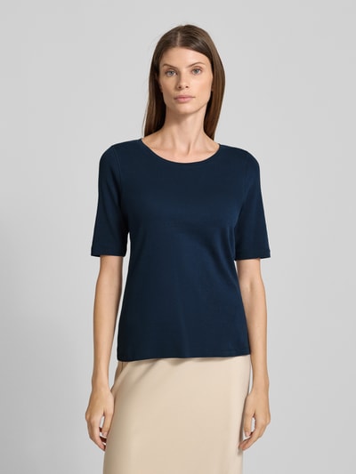 Tom Tailor Regular Fit T-Shirt aus Baumwoll-Mix Marine 4