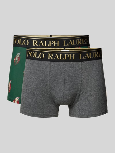 Polo Ralph Lauren Underwear Trunks mit Label-Bund im 2er-Pack Anthrazit 1