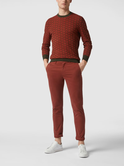 BOSS Orange Tapered Fit Chino mit Stretch-Anteil Modell 'Schino-Taber D' Rostrot 1