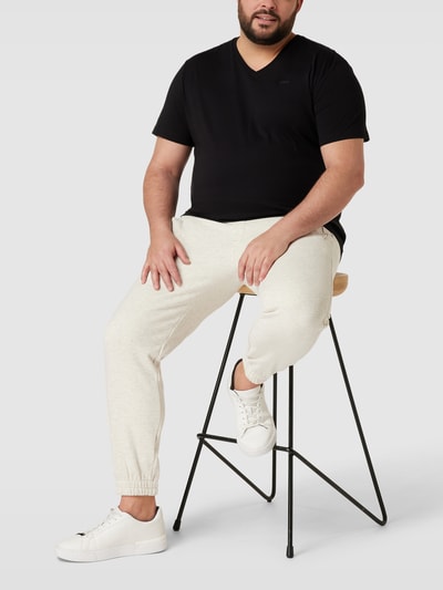 S.Oliver Plus PLUS SIZE Sweatpants in melierter Optik Offwhite 1