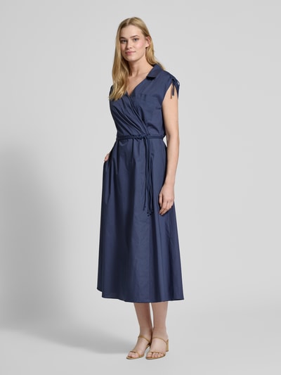 Marella Midikleid mit Bindegürtel Modell 'RIVERA' Marine 1