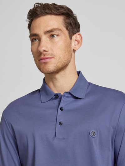 BOSS Slim Fit Poloshirt mit Label-Patch Modell 'Parris' Bleu 3