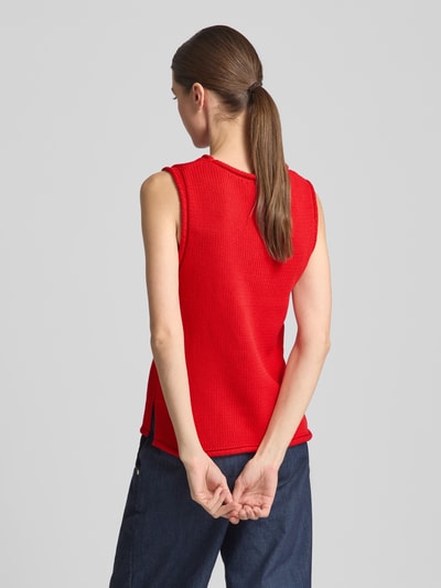 MOS MOSH Top z dzianiny z okrągłym dekoltem model ‘AUBIN’ Czerwony 5