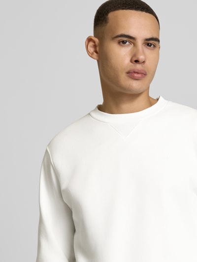 Replay Sweatshirt mit gerippten Abschlüssen Offwhite 5