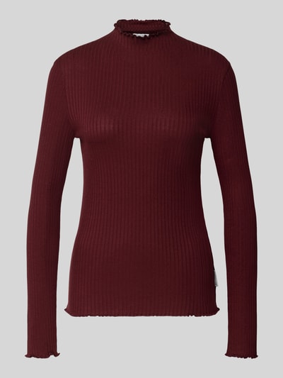 Produktfoto, Slim Fit Langarmshirt aus Lyocell-Mix von Marc O'Polo Denim, efekt: jednolity kolor, wzór w paski, wykończenie frill, mieszanka lyocellu