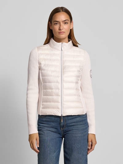 monari Slim fit gewatteerd jack met gevoerde opstaande kraag Ecru - 4