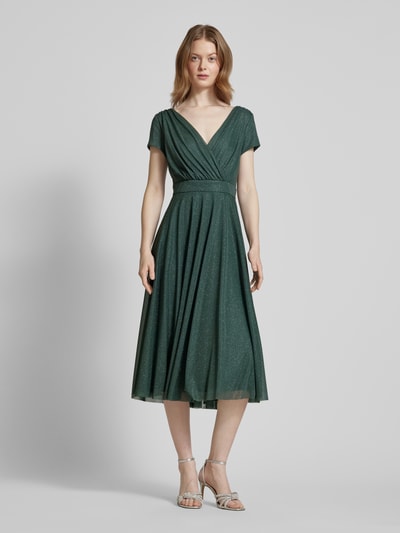 Vera Mont Knielanges Cocktailkleid in Wickel-Optik Lind 4