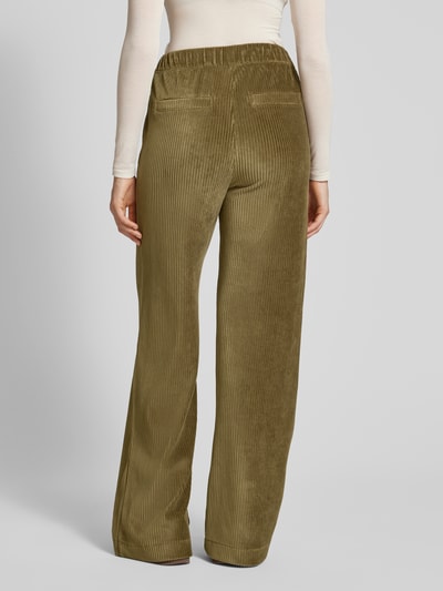 JAKE*S STUDIO WOMAN Straight Fit Stoffhose mit Strukturmuster Khaki 5