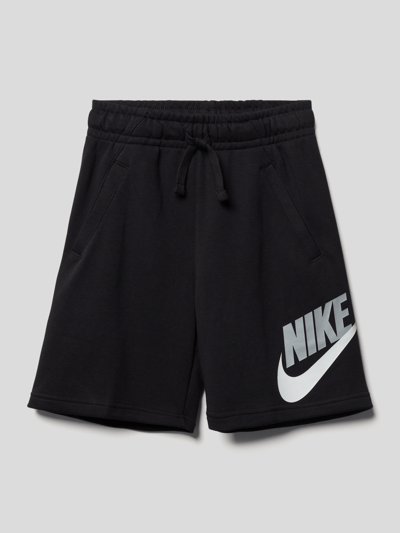 Nike Standard fit sweatshorts met labelprint Zwart - 1