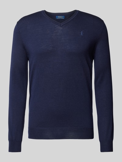 Polo Ralph Lauren Wollen pullover met logostitching Marineblauw - 2