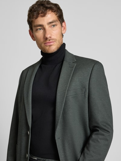 Christian Berg Men Regular fit 2-knoops colbert met reverskraag Donkergroen - 3