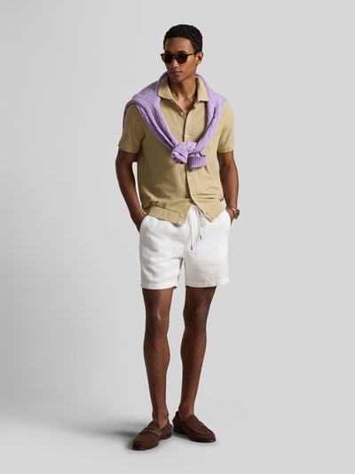 Polo Ralph Lauren Regular Fit Poloshirt mit durchgehender Knopfleiste aus reiner Baumwolle Beige 1