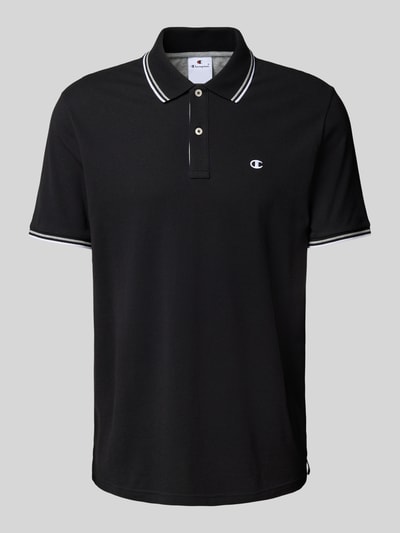 CHAMPION Regular Fit Poloshirt mit Logo-Stitching Black 2