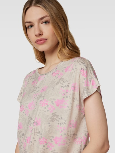 Christian Berg Woman T-shirt met gebloemd all-over motief Ecru - 3