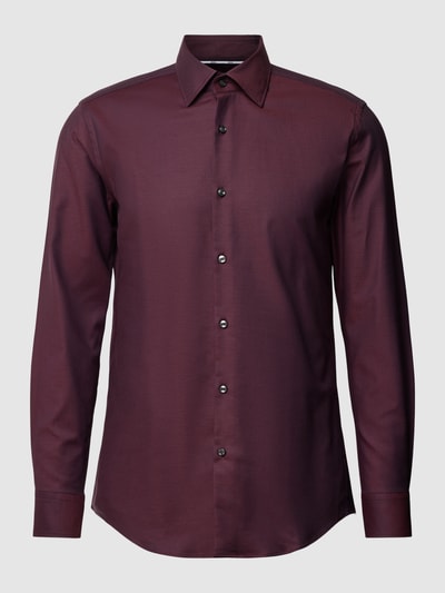 BOSS Slim Fit Business-Hemd mit Kentkragen Modell 'HANK' Bordeaux 2