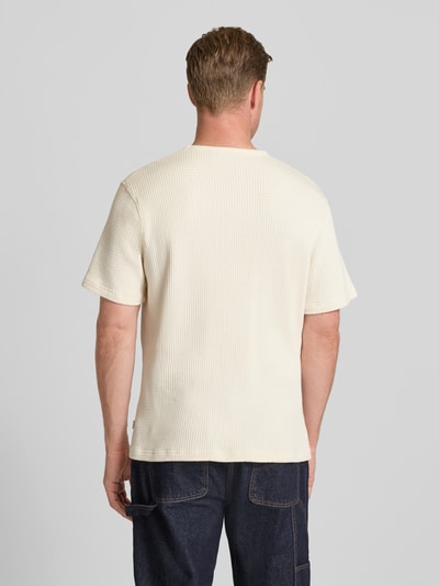 Forét T-Shirt mit Logo-Stitching und Rundhalsausschnitt Offwhite 5