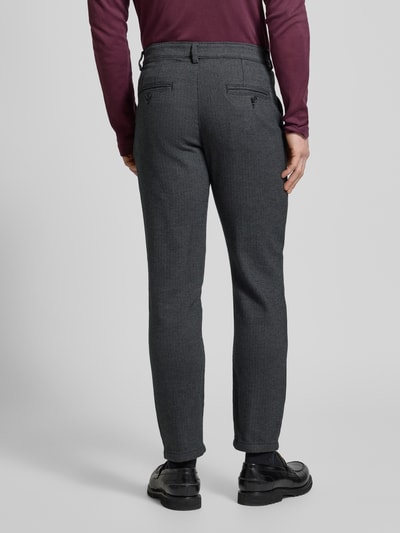 SELECTED HOMME Slim fit stoffen broek met riemlussen, model 'MILES' Antraciet - 5