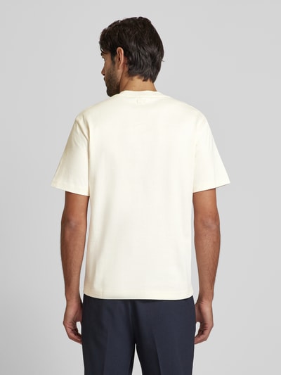 Lacoste T-Shirt mit Label-Stitching Offwhite 5